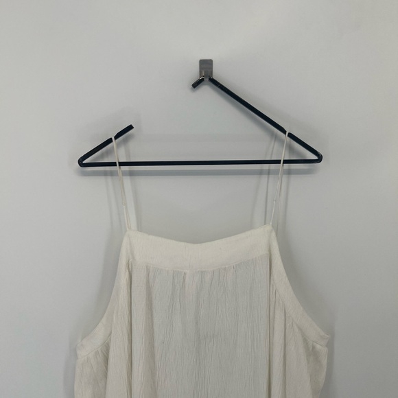 Zara Front Wooded Beaded Dainty Strap Crepe Boho Flowy Midi Dress - Picture 1 of 10